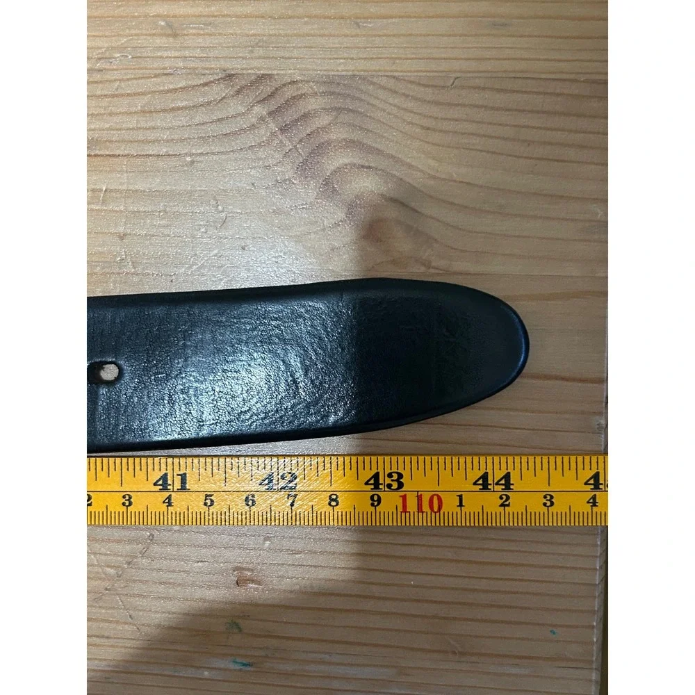 Banana Republic Mens Black Leather Belt Sz 36 Made in Italy Silver Buckle